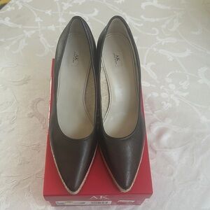 Anne Klein Women's Black Leather Espadrilles